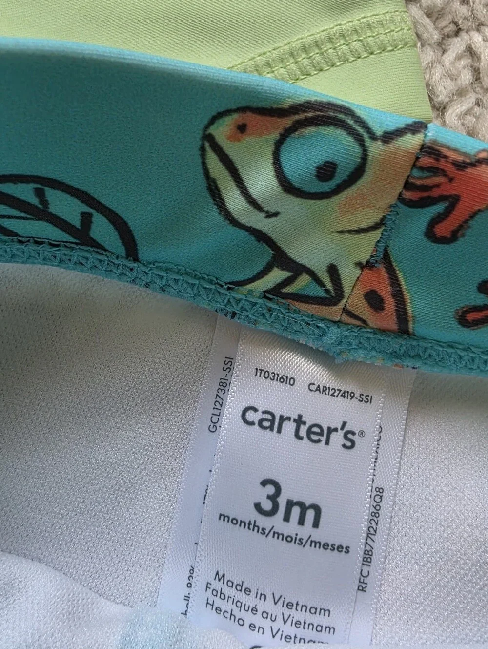 Chameleon Swimsuit Set (0-3 Months)